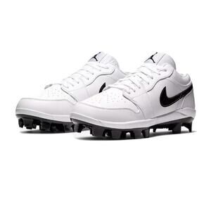 Nike Air Jordan 1 Retro MCS Low Baseball Cleats White CJ8524-100 Men's SZ 16